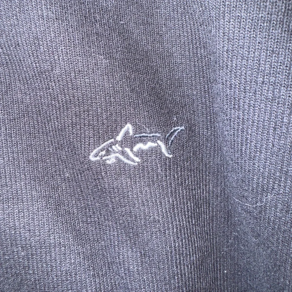 Greg Norman Mens XXL Quarter Zip Pullover Ribbed Knit Shark Logo Sweater‎